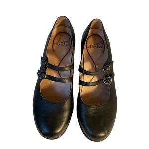 Dansko Double Strap Mary Jane Josie Nappa Napa Wednesday Addams Style Size 10